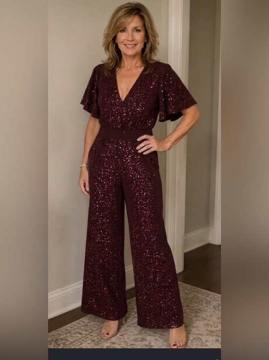 Ashley Stewart Pants - NWT Ashley  Stewart Red Flutter Sleeve V- Friday event sale today’s sale price 🌺